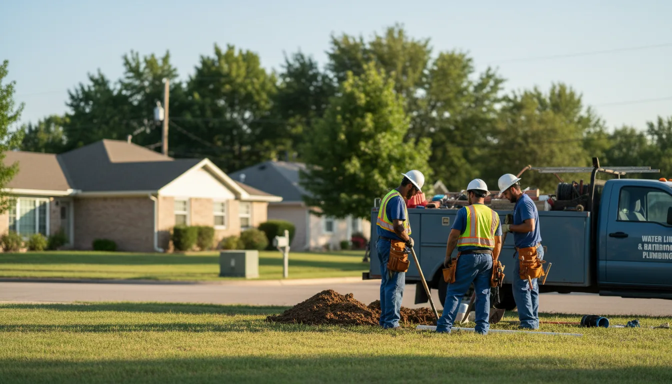 Residential water line and bathroom plumbing service in Girard, GA